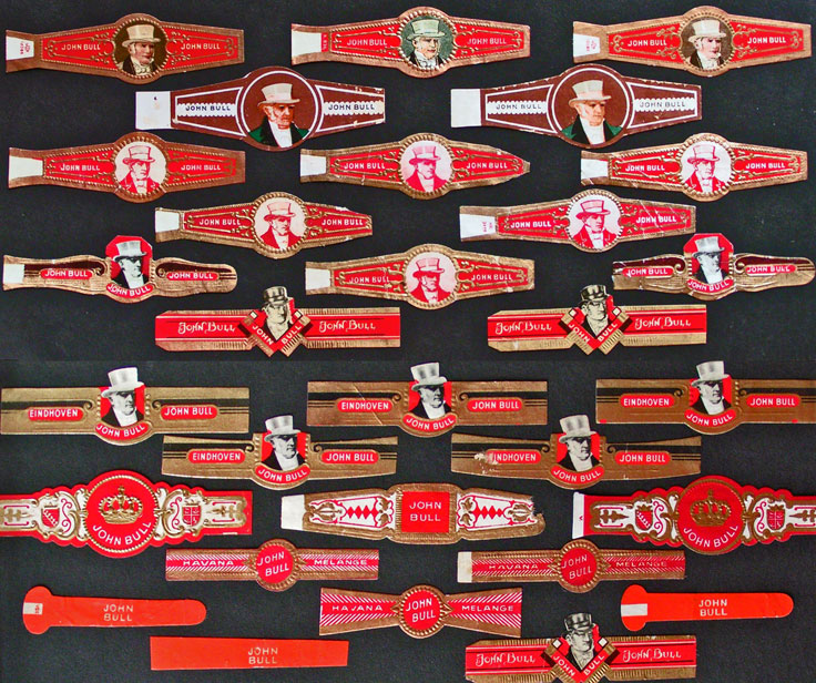 Verzameling John Bull bandjes van verschillende fabrikanten